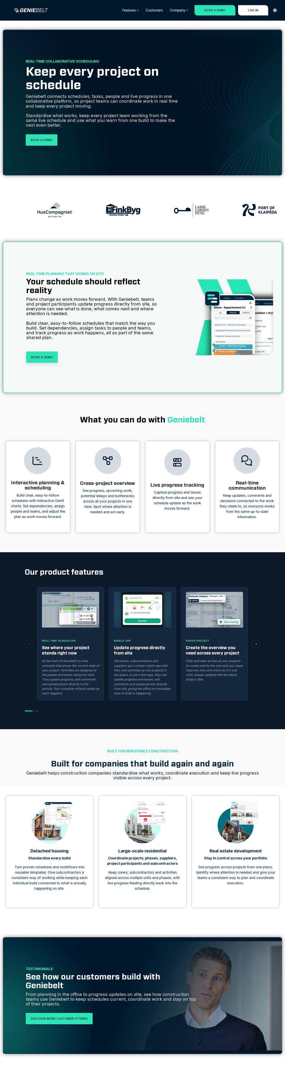 GenieBelt Homepage built in HubSpot by GEM Digital